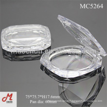 MC5264 Wholesale Plastic empty clear 60mm pan diameter cosmetic case for compact powder